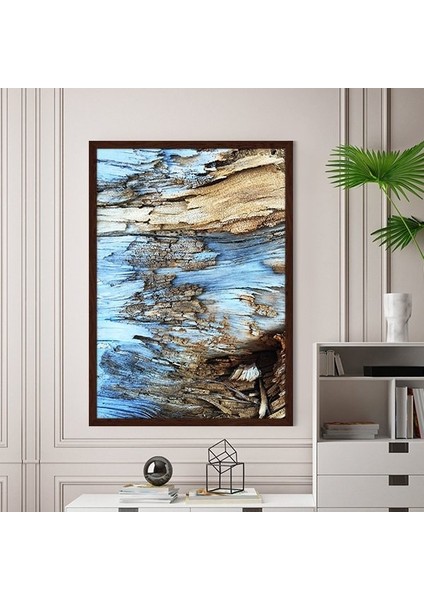 Lacivert & Gold Kaya Dokusu 2 Çerçeve ve Poster - DK1021 fiyatları