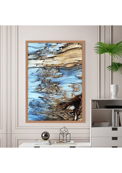 Lacivert & Gold Kaya Dokusu 2 Çerçeve ve Poster - DK1021 fırsatları