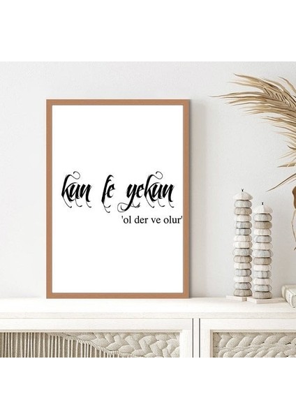 Kun Fe Yekun Çerçeve ve Poster - DN1038 indirimleri