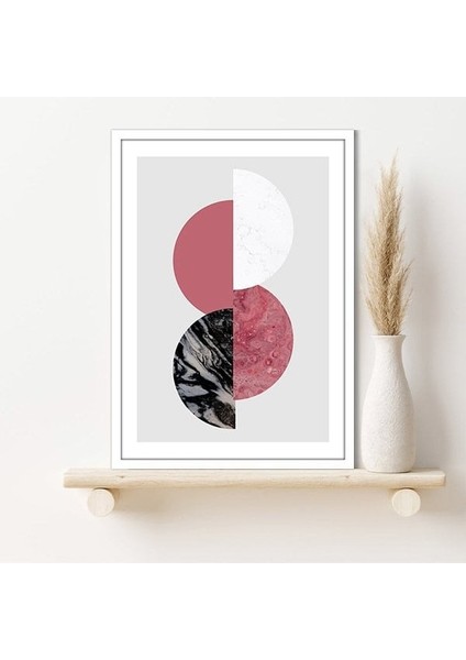Mermer Desenli Daireler 1 Çerçeve ve Poster - C1221