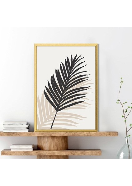 Füme & Bej Yapraklar 1 Çerçeve ve Poster - C1086 modelleri