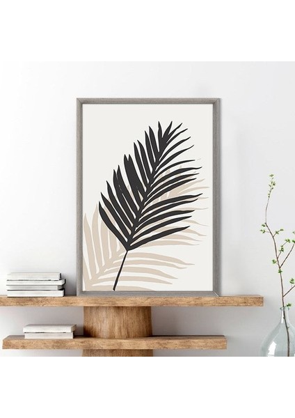 Füme & Bej Yapraklar 1 Çerçeve ve Poster - C1086 fırsatları