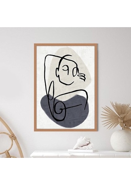 Çizgisel Yüz 3 Çerçeve ve Poster - C1206 indirimleri