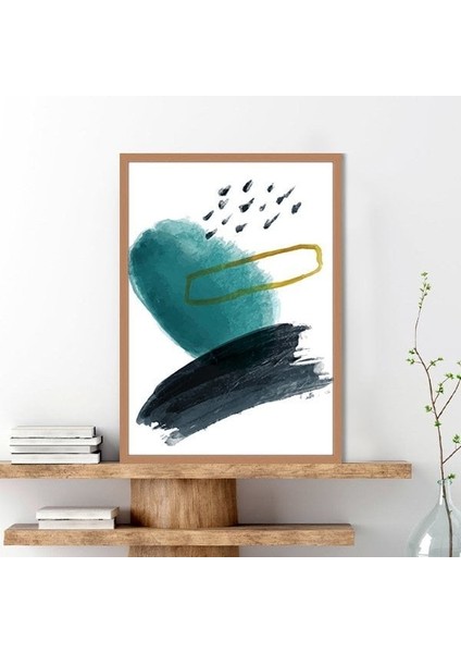 Sulu Boya Temalı Yeşil Tonlar 1 Çerçeve ve Poster - C1223 fırsatları