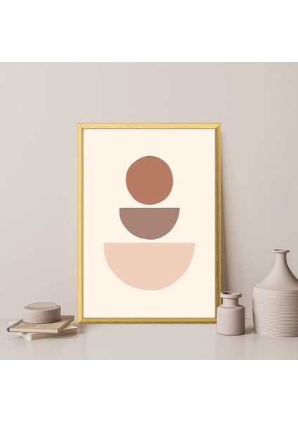 Bej Tonlarda Geometrik Desenler 1 Çerçeve ve Poster - C1091 fiyatları