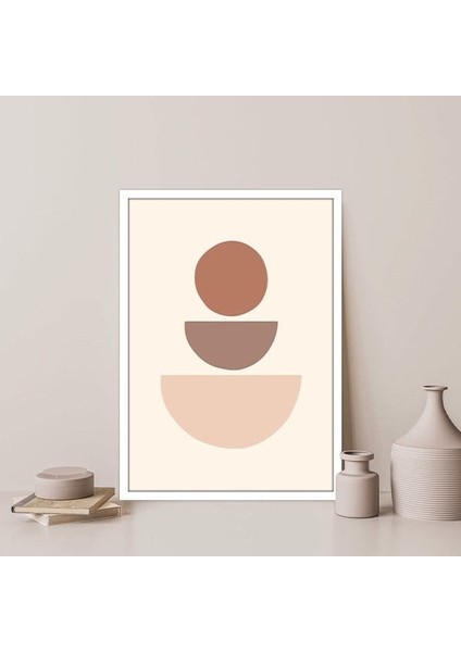 Bej Tonlarda Geometrik Desenler 1 Çerçeve ve Poster - C1091 modelleri
