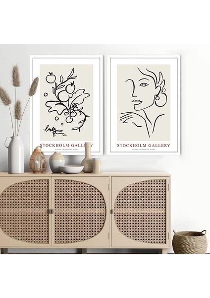 Stockholm Gallery Ikili Çerçeve ve Poster Seti - C1009