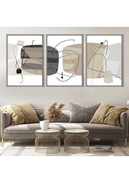 Geometrik Çizgiler 1 Üçlü Çerçeve ve Poster Seti - C1006 modelleri