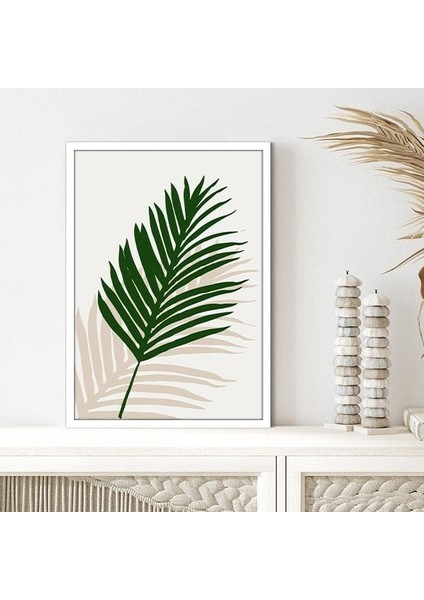 Yeşil & Bej Yapraklar 1 Çerçeve ve Poster - C1230 modelleri