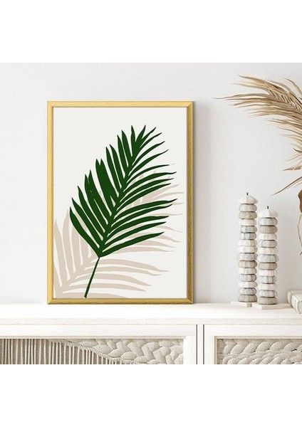 Yeşil & Bej Yapraklar 1 Çerçeve ve Poster - C1230 fırsatları