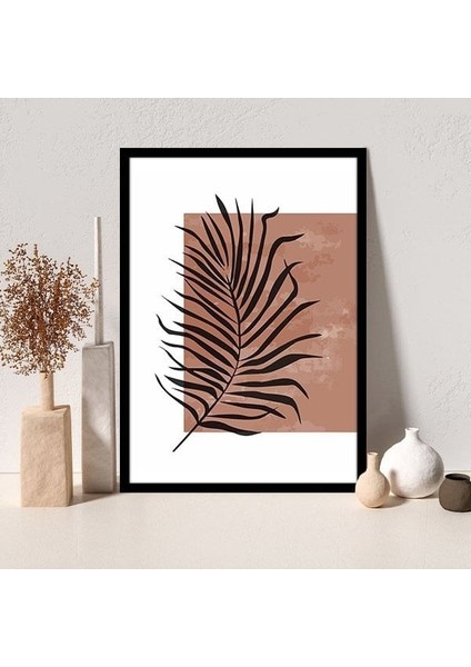 Çizgisel Yapraklar 4 Çerçeve ve Poster - C1235