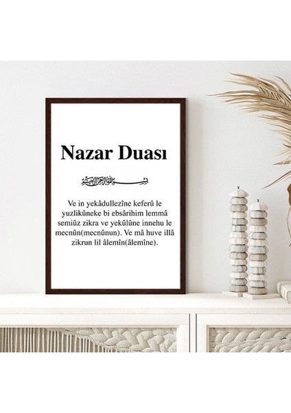 Nazar Duası 2 Çerçeve ve Poster - DN1030 fırsatları