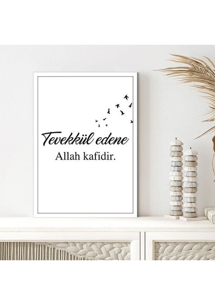 Tevekkül Edene Allah Kafidir 1 Çerçeve ve Poster - DN1019 fiyatları