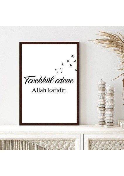 Tevekkül Edene Allah Kafidir 1 Çerçeve ve Poster - DN1019 fırsatları