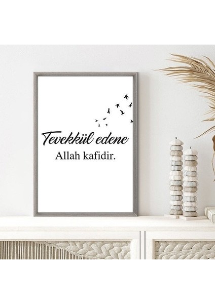 Tevekkül Edene Allah Kafidir 1 Çerçeve ve Poster - DN1019 indirimleri