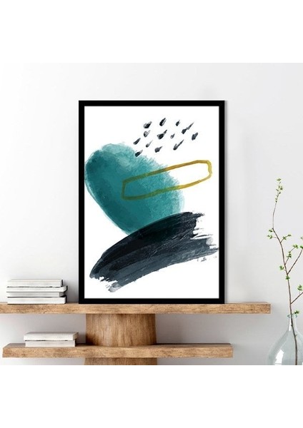 Sulu Boya Temalı Yeşil Tonlar 1 Çerçeve ve Poster - C1223 indirimleri