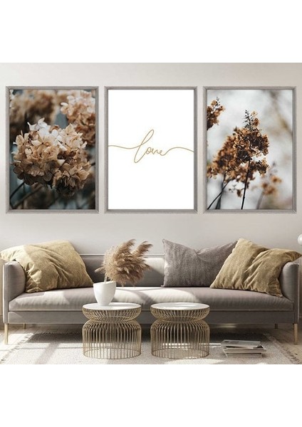 Sonbahar Love Üçlü Çerçeve ve Poster Seti - B1040 modelleri