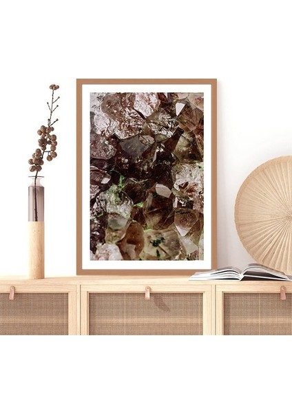 Kahverengi Kristal Doku 2 Çerçeve ve Poster - DK1018