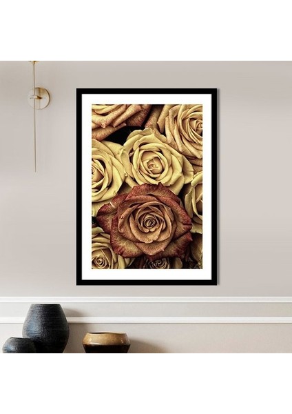 Gold Güller 1 Çerçeve ve Poster - G1017