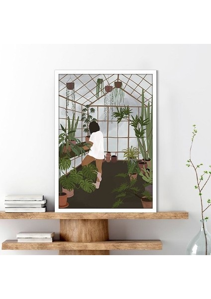 Bitkiler ve Kadın 9 Çerçeve ve Poster - IL1092