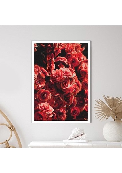 Bordo Güller 1 Çerçeve ve Poster - B1091 fiyatları