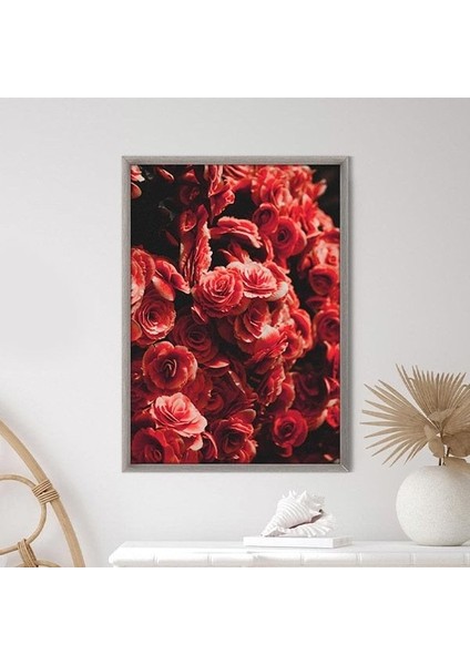 Bordo Güller 1 Çerçeve ve Poster - B1091 indirimleri
