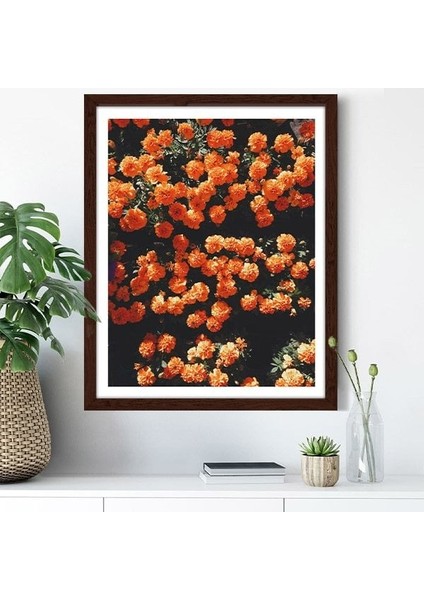 Turuncu Çiçekler 1 Çerçeve ve Poster - B1238