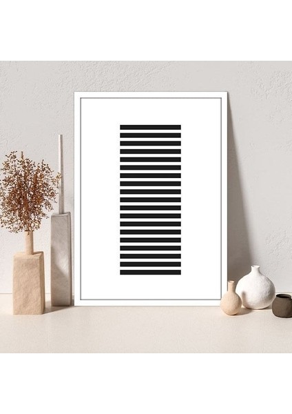 Siyah Çizgisel Blok 1 Çerçeve ve Poster - C1271