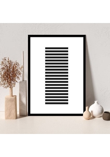 Siyah Çizgisel Blok 1 Çerçeve ve Poster - C1271 fiyatları