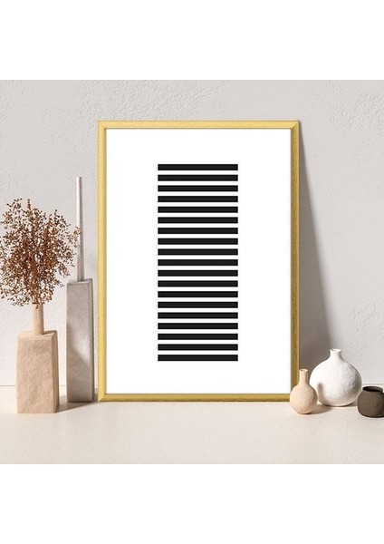 Siyah Çizgisel Blok 1 Çerçeve ve Poster - C1271 modelleri