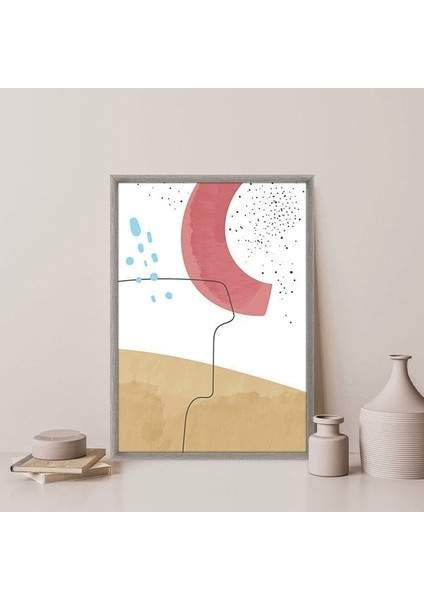 Renkli Geometrik Lekeler 3 Çerçeve ve Poster - C1261 fırsatları