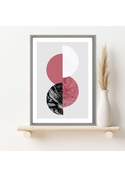 Mermer Desenli Daireler 1 Çerçeve ve Poster - C1221 fiyatları
