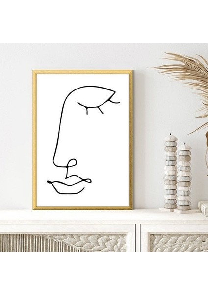 Çizgisel Yüz 12 Çerçeve ve Poster - C1248