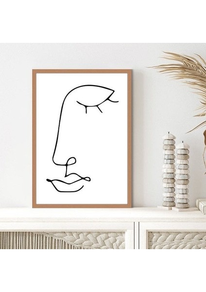 Çizgisel Yüz 12 Çerçeve ve Poster - C1248 fırsatları
