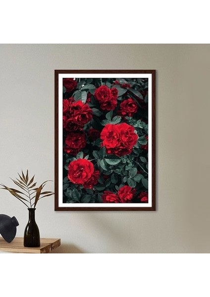 Bordo Güller 3 Çerçeve ve Poster - B1092