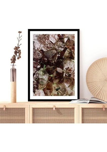 Kahverengi Kristal Doku 2 Çerçeve ve Poster - DK1018