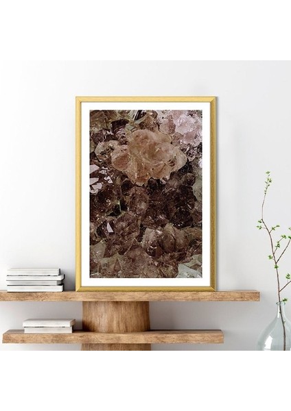 Kahverengi Kristal Doku 1 Çerçeve ve Poster - DK1017