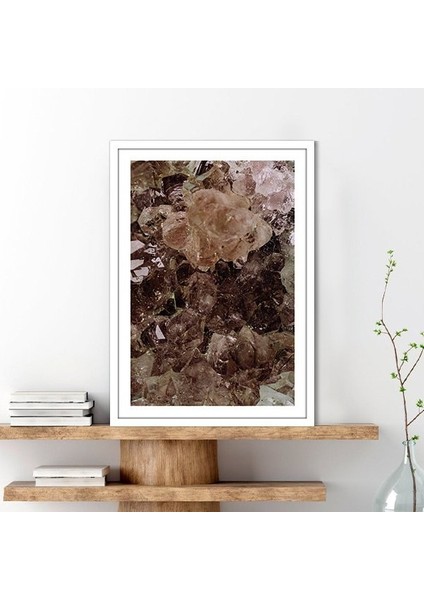 Kahverengi Kristal Doku 1 Çerçeve ve Poster - DK1017