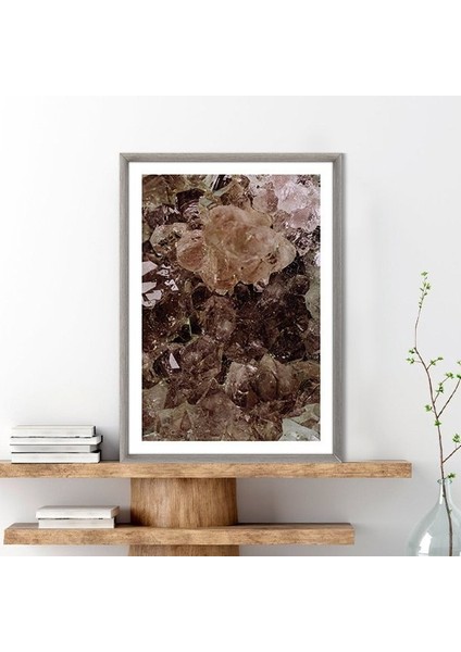 Kahverengi Kristal Doku 1 Çerçeve ve Poster - DK1017