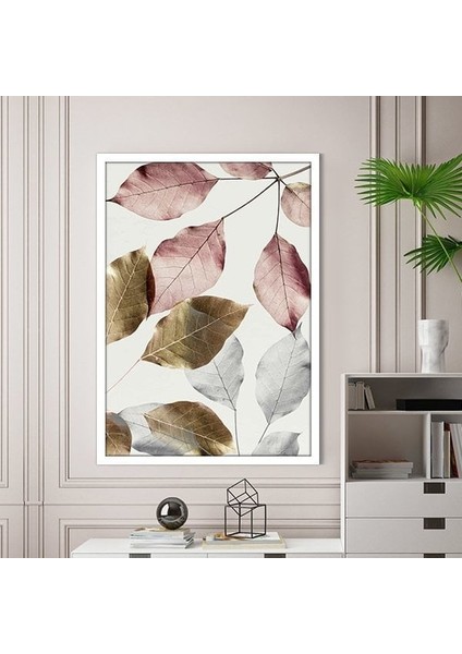 Pembe - Gold - Beyaz Bitkiler 1 Çerçeve ve Poster - B1164 fiyatları