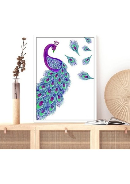 Mor & Yeşil Tavus Kuşu 2 Çerçeve ve Poster - H1042