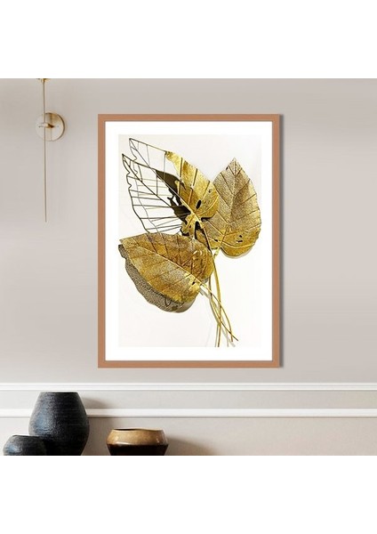 Gold Metal Yaprak 1 Çerçeve ve Poster - G1010 indirimleri