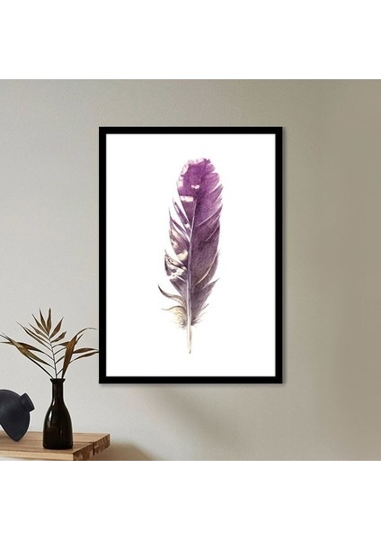 Pembe Kuş Tüyü 14 Çerçeve ve Poster - IL1119