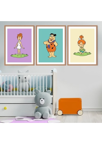 Taş Devri Üçlü Çerçeve ve Poster Seti - HA1010