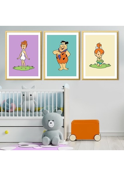 Taş Devri Üçlü Çerçeve ve Poster Seti - HA1010 modelleri