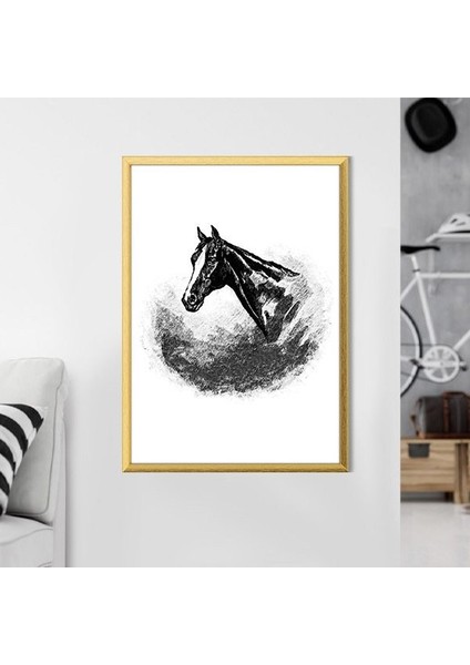 Çizgisel At 1 Çerçeve ve Poster - H1071 fiyatları