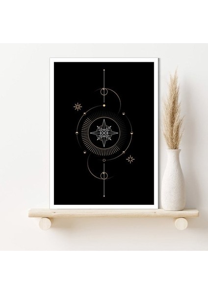 Gökyüzü Detaylı Geometrik Desenler 5 Çerçeve ve Poster - IL1115