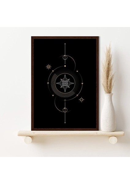 Gökyüzü Detaylı Geometrik Desenler 5 Çerçeve ve Poster - IL1115