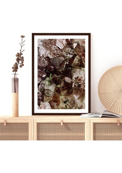 Kahverengi Kristal Doku 2 Çerçeve ve Poster - DK1018