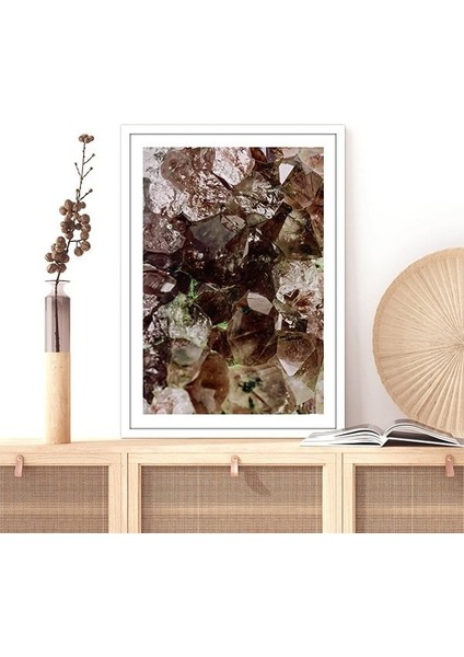 Kahverengi Kristal Doku 2 Çerçeve ve Poster - DK1018
